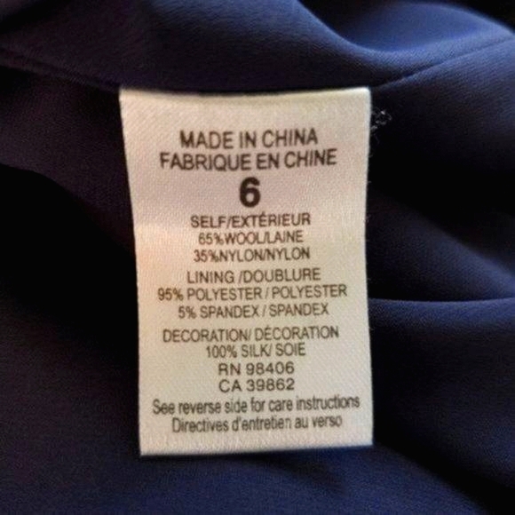 Theory Mailla Linden Matte Sheen Fringe Trim Wool Silk Long Sleeve Dress - Picture 11 of 11